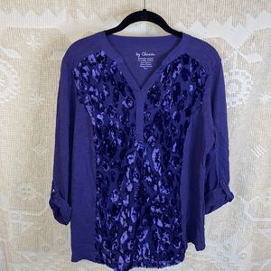 Purple Soft Chicos Top Sz 2 / Lg